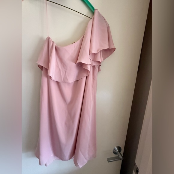 Amanda Uprichard Zoe Pink Asymmetrical Ruffled Dress- worn twice- perfect! XS - Picture 4 of 7